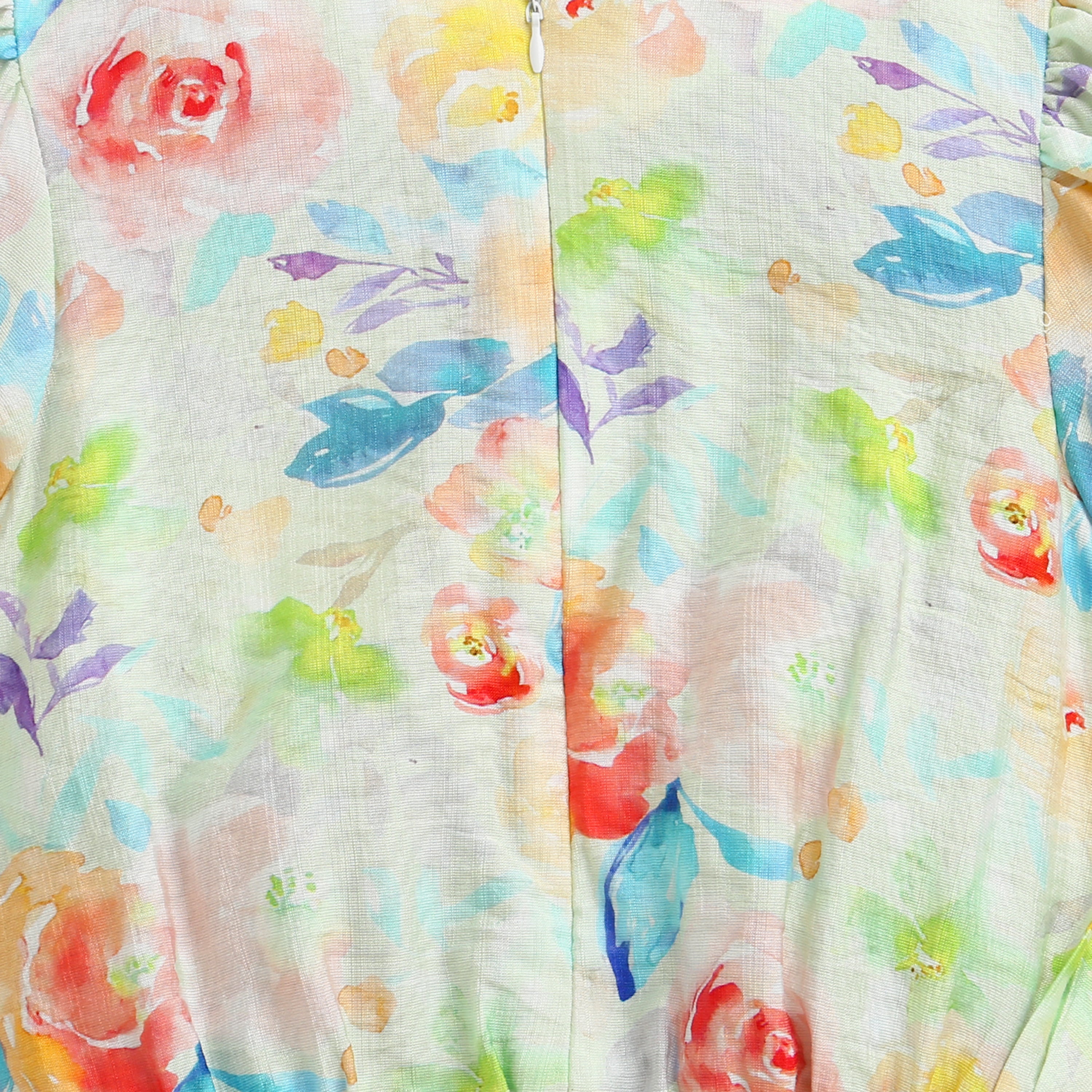 Pastel Floral Puff Sleeve Top & Wide-Leg Pants Co-Ord Set 3144