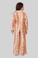 Girls Brown Tie-Dye Jumpsuit