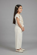 Cream Printed Cotton Summer Wear Co Ord Set 3182