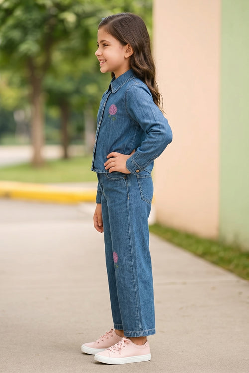 Denim Bloom Co-Ord Set 3214