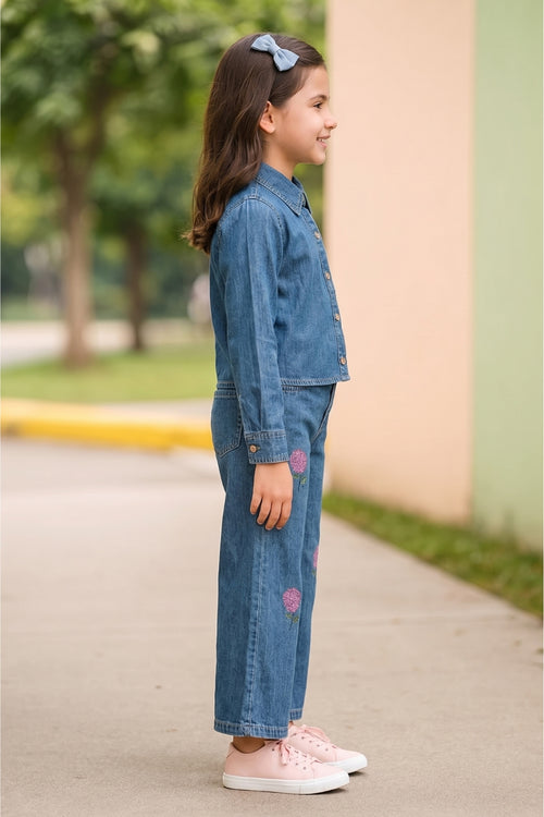 Denim Bloom Co-Ord Set 3214