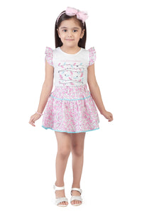 Tiny Girl Pink Floral Tier Dress