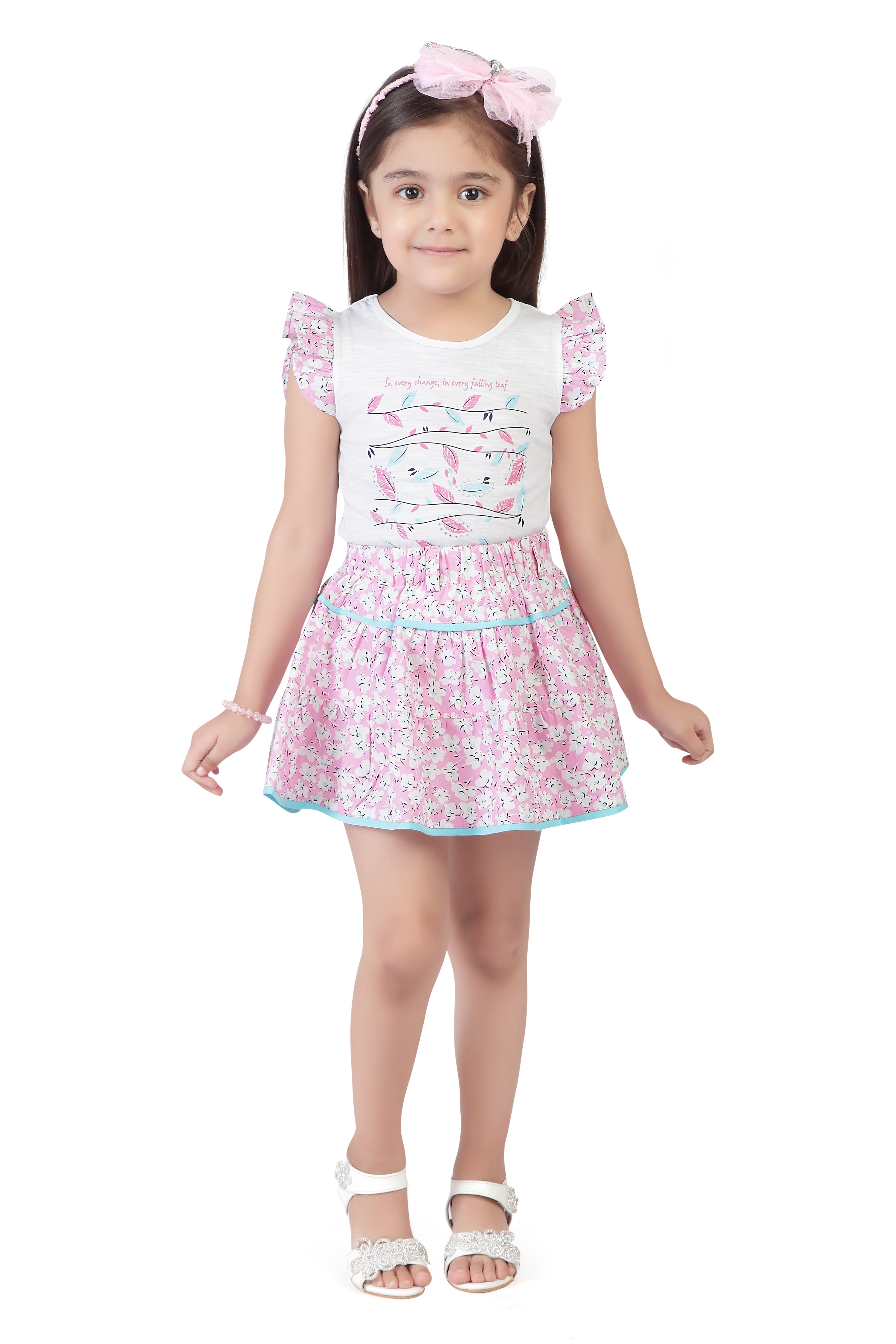 Tiny Girl Pink Floral Tier Dress