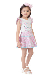 Tiny Girl Pink Floral Tier Dress