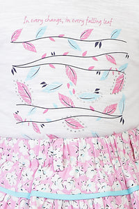 Tiny Girl Pink Floral Tier Dress