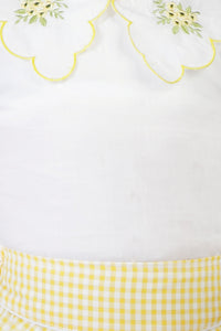 Tiny Girl Yellow Polka Sleeveless Frock