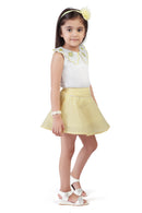 Tiny Girl Yellow Polka Sleeveless Frock