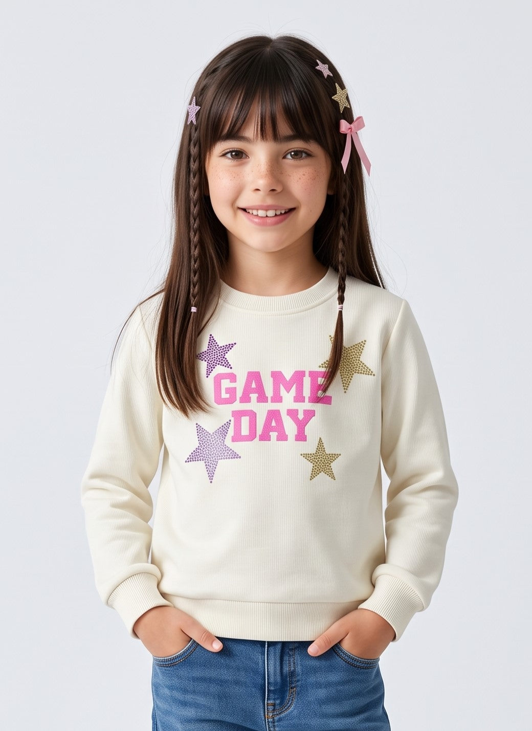 Off White Game Day Star Print Sweatshirt SS1061