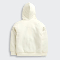 Tiny Girl Cream Floral Embroidered Zip-Up Hoodie For Girls | Winter Wear Sweatshirt | Kids