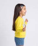 Yellow Hello Winter Graphic Sweatshirt SS1113