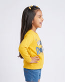 Mustard Graphic Appliqué Sweatshirt SS1133