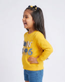Mustard Graphic Appliqué Sweatshirt SS1133