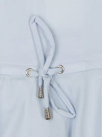 Light Blue Peplum Top with Ruffle Sleeves for Girls