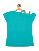 Tiny Girl Cap Sleeves Bella Printed Top - Green