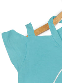 Tiny Girl Cap Sleeves Bella Printed Top - Green