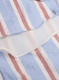 Tiny Girl Short Sleeves Striped Top - Sky Blue