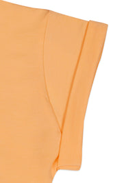 Tiny Girl Peach Hello Print Tie-Up Top