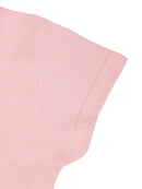 Tiny Girl Graphic Front Tie Crop Top – Pink