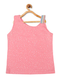 Girls Pink One-Shoulder Casual Top