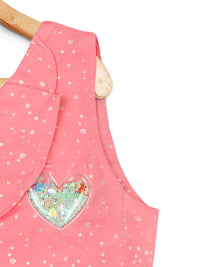 Girls Pink One-Shoulder Casual Top