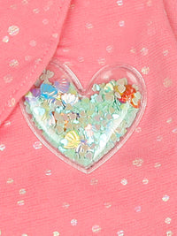 Girls Pink One-Shoulder Casual Top