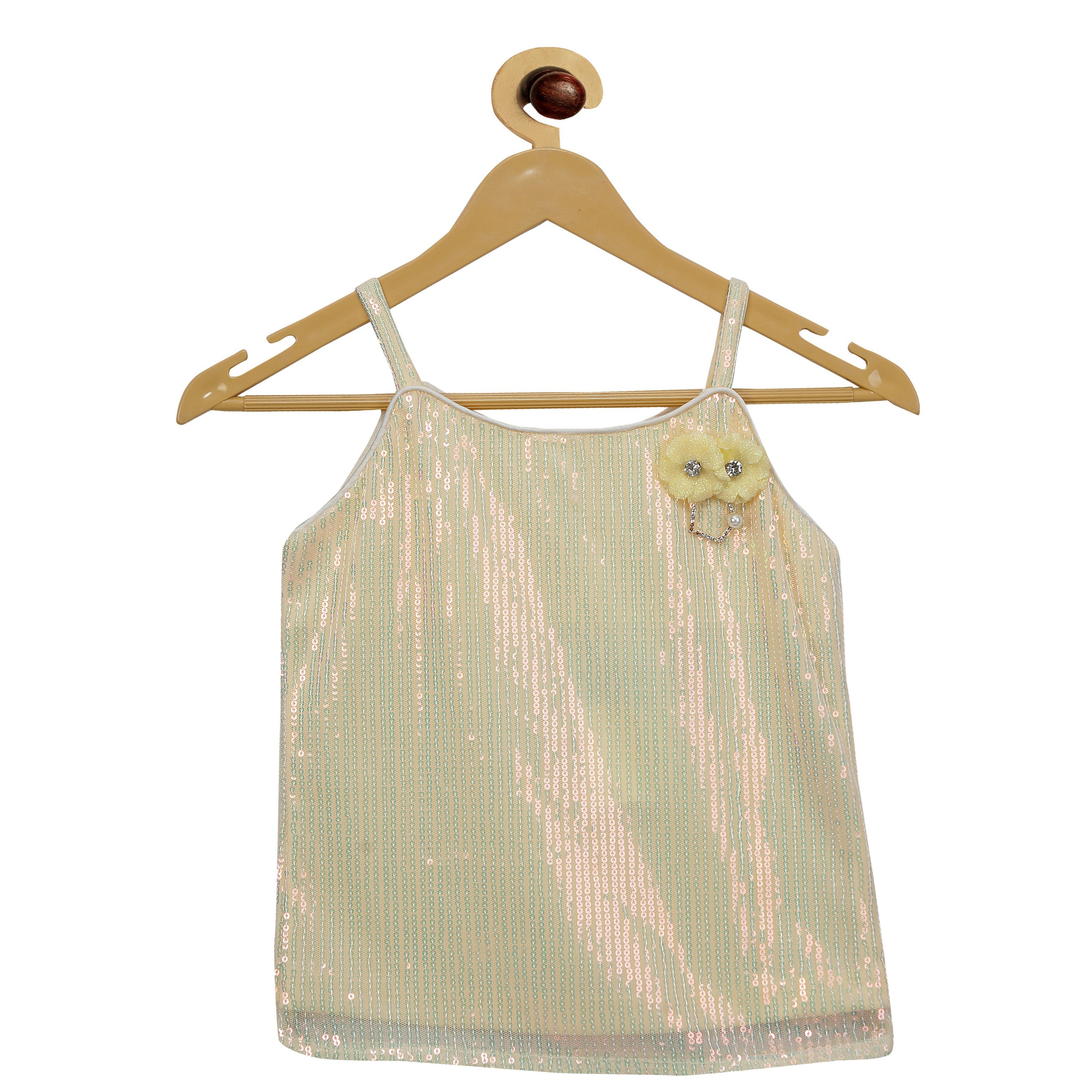 Sequin Party Camisole Top – Lemon