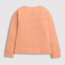 Peach Full Sleeves Sweatshirt – "Amour" Print