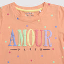 Peach Full Sleeves Sweatshirt – "Amour" Print