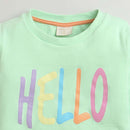 Mint Green "HELLO" Graphic Sweatshirt