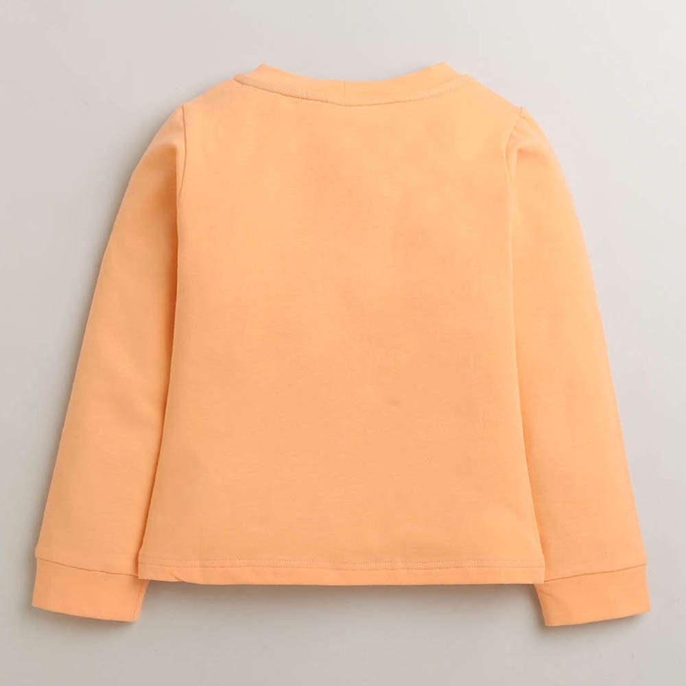 Girl Power Peach Full Sleeve Top