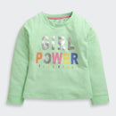 Girl Power Mint Green Full Sleeve Top