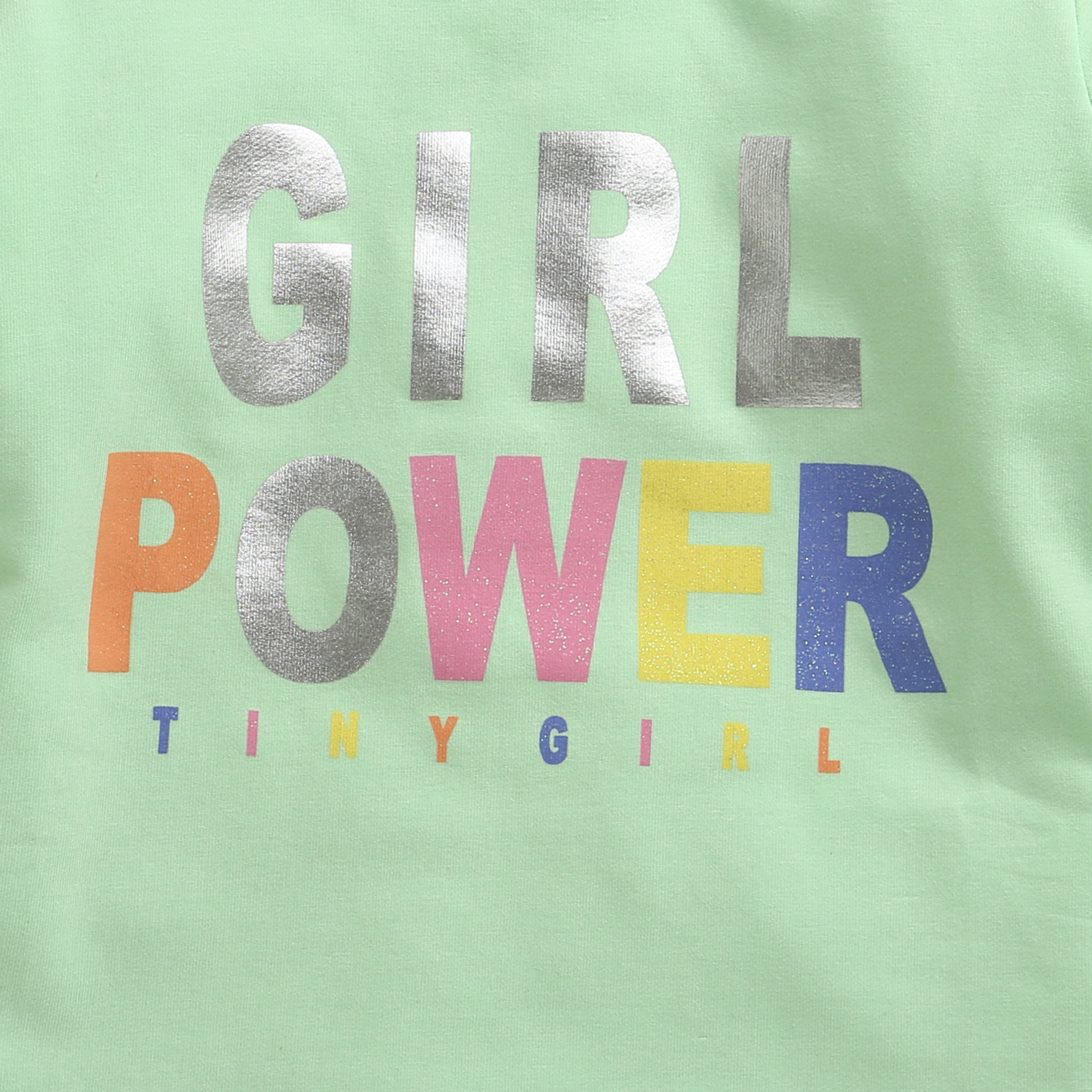 Girl Power Mint Green Full Sleeve Top