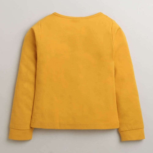Mustard Sequin Detail Full Sleeve Top