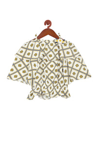 Floral Puff Sleeve Crop Top