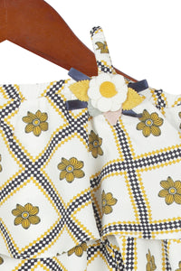 Floral Puff Sleeve Crop Top