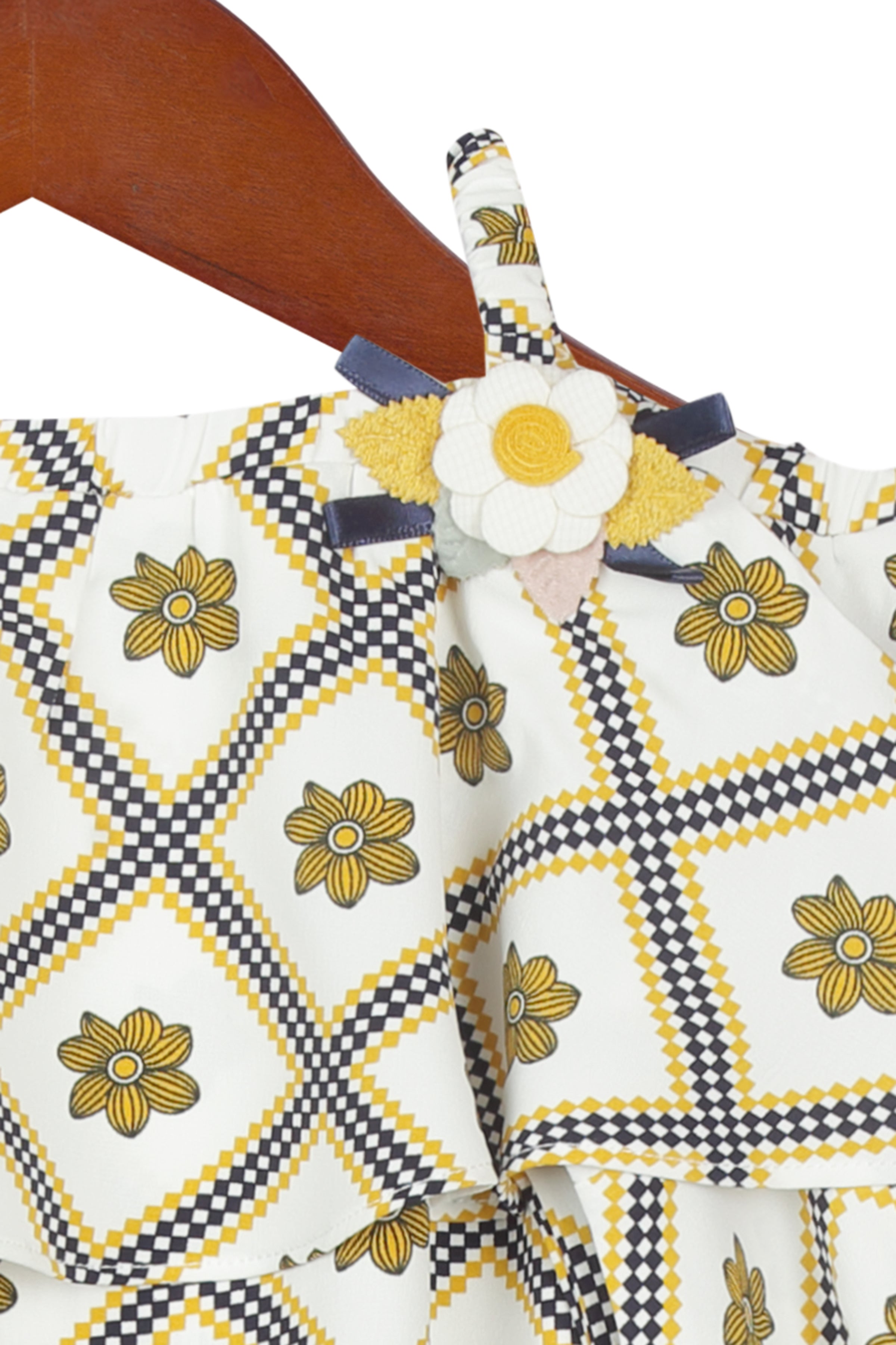 Floral Puff Sleeve Crop Top