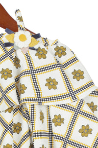 Floral Puff Sleeve Crop Top