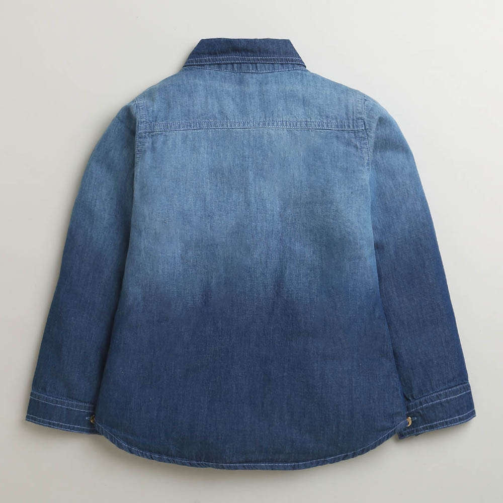 Dark Blue Denim Ombre Shirt