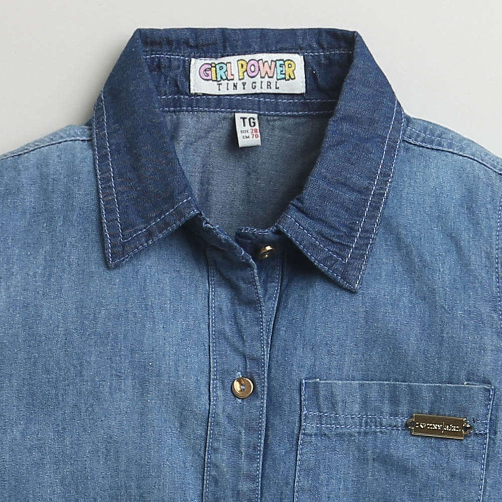 Dark Blue Denim Ombre Shirt