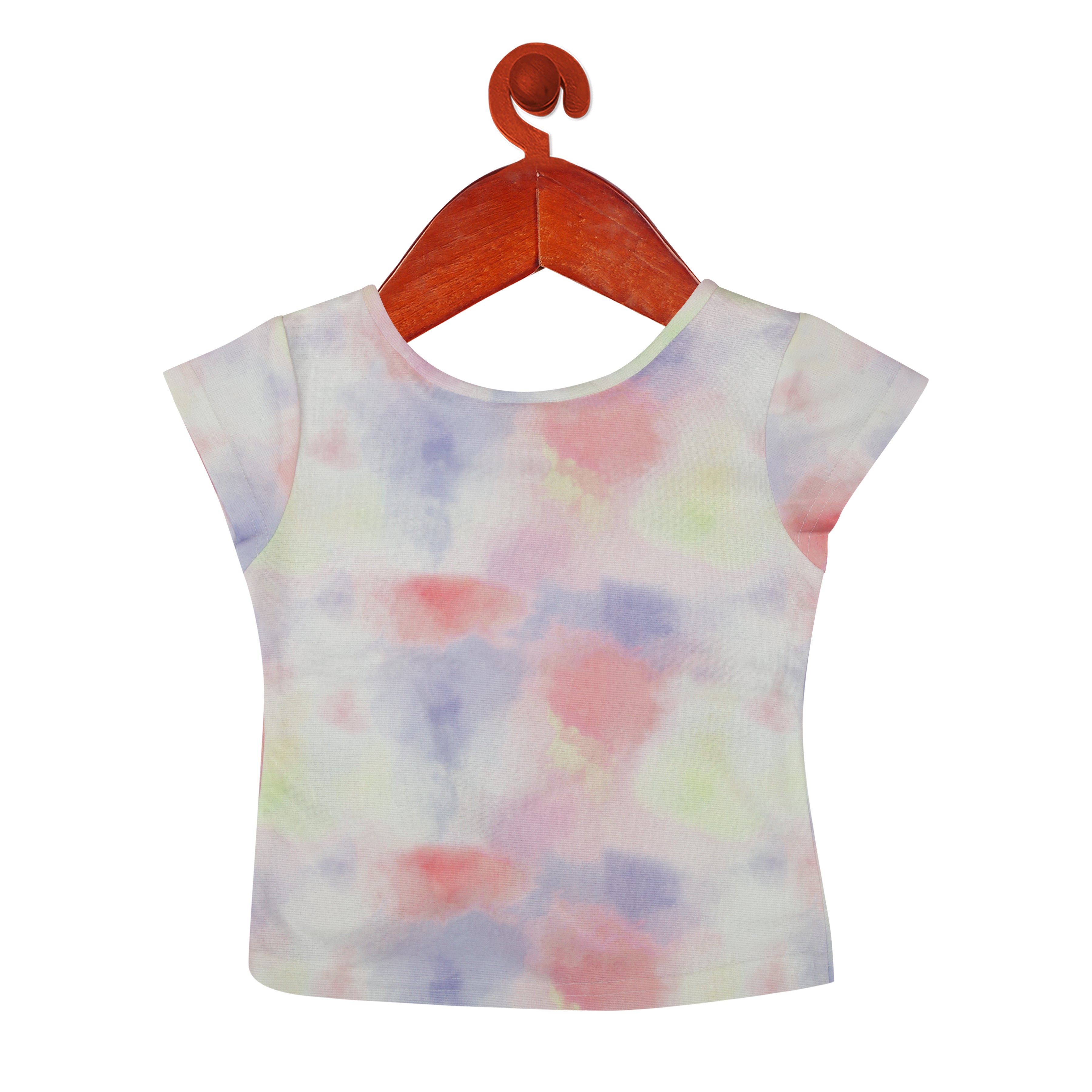 Pastel Tie-Dye Casual Top for Girls