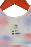 Pastel Tie-Dye Casual Top for Girls