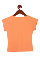 Girls Unite Slogan Crop Top – Peach