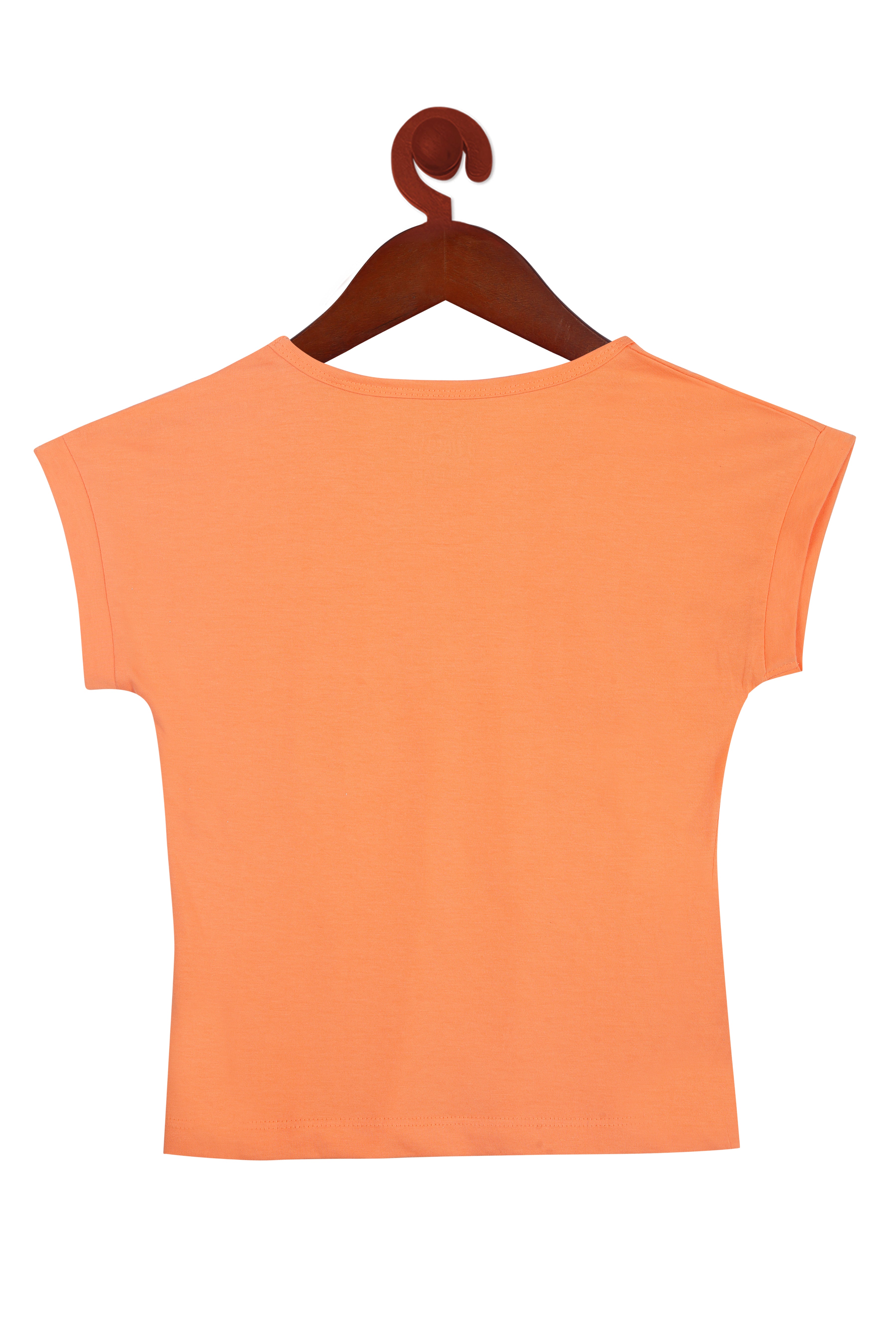 Girls Unite Slogan Crop Top – Peach