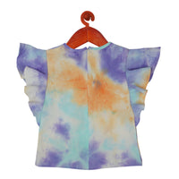 Girls Denim Zip Front Crop Top