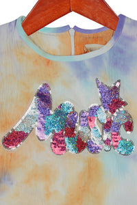 Girls Denim Zip Front Crop Top