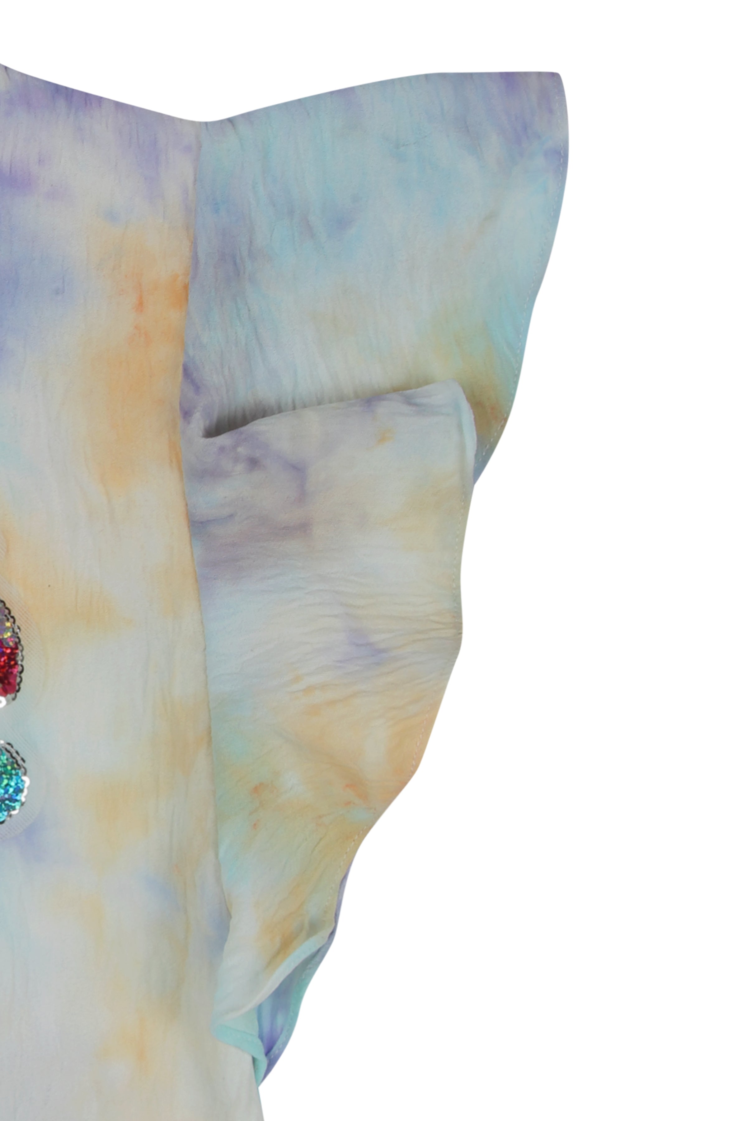 Girls Denim Zip Front Crop Top