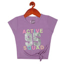 Lavender Printed Tie Knot Casual Top