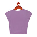 Lavender Printed Tie Knot Casual Top