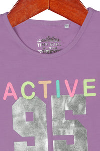 Lavender Printed Tie Knot Casual Top