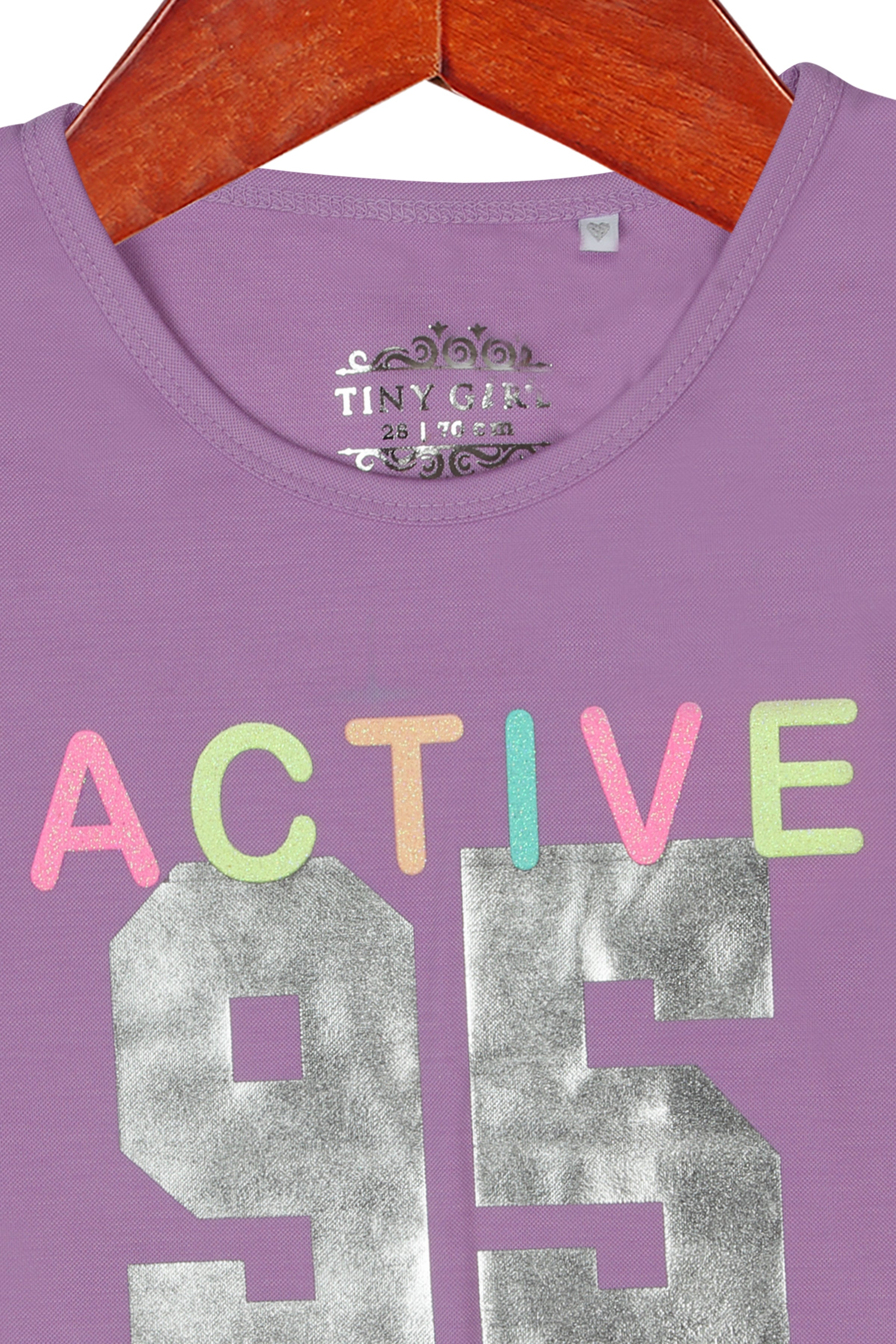 Lavender Printed Tie Knot Casual Top